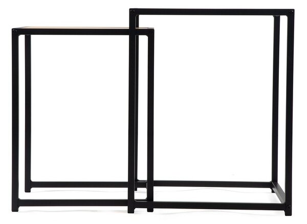 Odkládací stolky v sadě 2 ks v dekoru dubu 38x38 cm Noah – Bonami Essentials