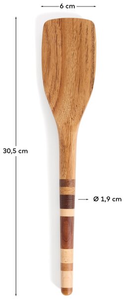 Kave Home Dřevěná hranatá vařečka Nover