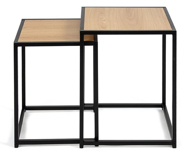 Odkládací stolky v sadě 2 ks v dekoru dubu 38x38 cm Noah – Bonami Essentials