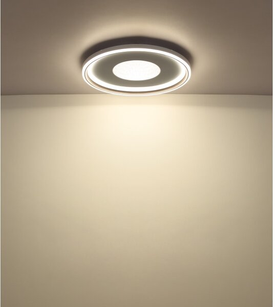 Globo 48558-60 LED přisazené stropní svítidlo EILA | 60W integrovaný LED zdroj | 6100lm | 2700-6000K | dálkové ovládání | stmívač | bílá