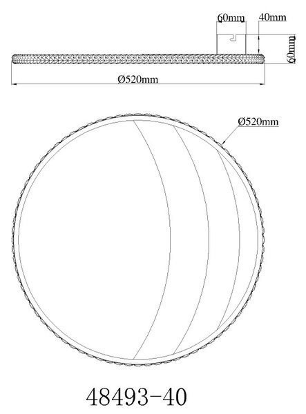 Globo 48493-40 LED přisazené stropní svítidlo CONSTANCE | 40W integrovaný LED zdroj | 2438lm | 3000/4000/6000K | zlatá