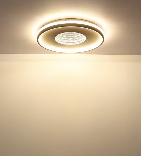 Globo 48563-40S LED přisazené stropní svítidlo SHIRLEY | 40W integrovaný LED zdroj | 1500lm | 2700-6500K | dálkové ovládání | stmívač | béžová