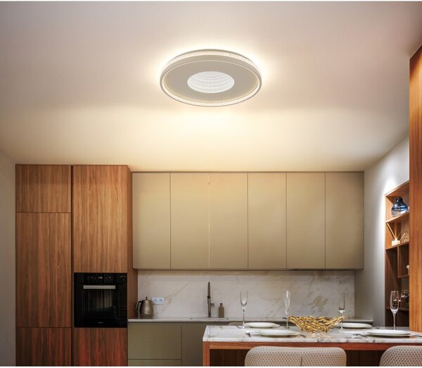 Globo 48563-40S LED přisazené stropní svítidlo SHIRLEY | 40W integrovaný LED zdroj | 1500lm | 2700-6500K | dálkové ovládání | stmívač | béžová