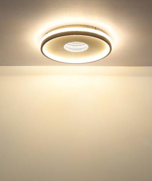 Globo 48563-30S LED přisazené stropní svítidlo SHIRLEY | 30W integrovaný LED zdroj | 1170lm | 2700-6500K | dálkové ovládání | stmívač | béžová