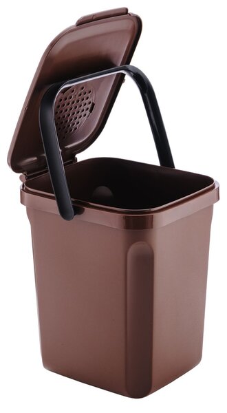 Denox Active odpadkový koš na organický odpad 10 l, hnědý