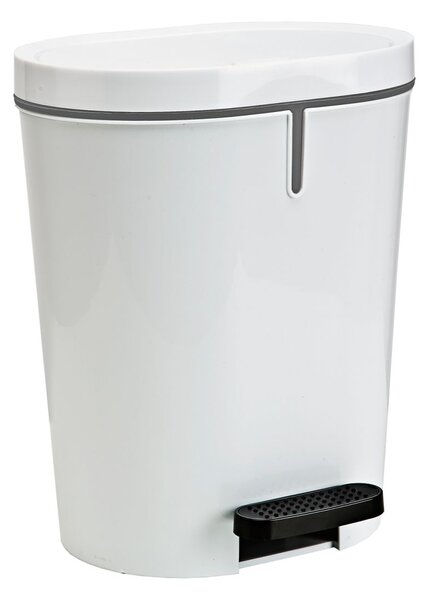 Denox Oval pedálový odpadkový koš 25 l, plast, bílý