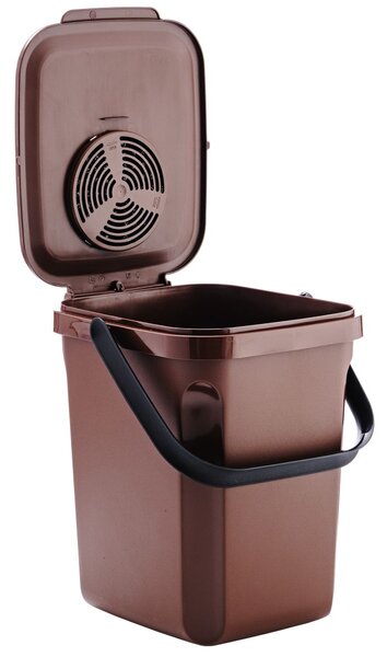 Denox Active odpadkový koš na organický odpad 10 l, hnědý