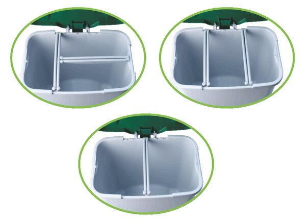 Denox Ecologic pedálový odpadkový koš 50 l, plast, modrý
