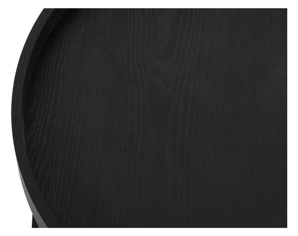 Černý kulatý konferenční stolek v dekoru dubu ø 64 cm Hagen – Bonami Essentials