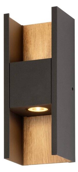 BIG WHITE SLV FLATT II nástěnné svítidlo pro povrchovou montáž, PHASE, 2700 K, 9, 5 W, antracit / hnědá 1010101