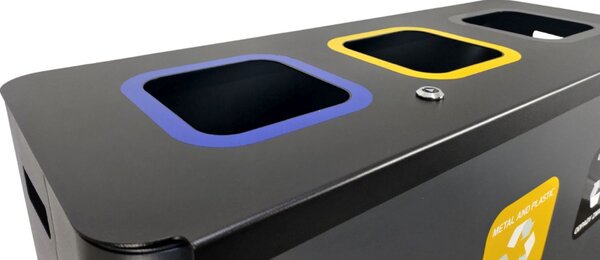 Alda Sestava na tříděný odpad Eko Star Station 3 x 60 l, lakovaná ocel, šedá