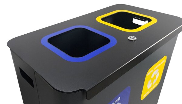 Alda Sestava na tříděný odpad Eko Star Station 2 x 60 l, lakovaná ocel, šedá
