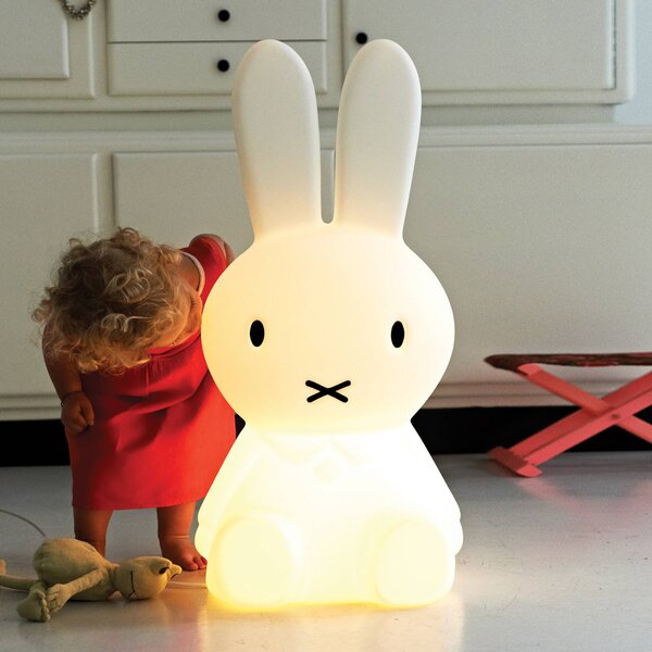 Mr Maria Miffy dětská lampa High Light, 80 cm, stmívatelný, Bílá / opál, Dětský pokoj, Plast
