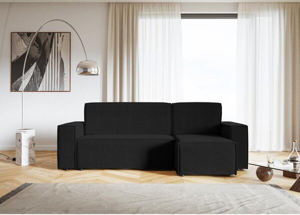 Rohová sedací souprava Copenhagen L (černá + černá)