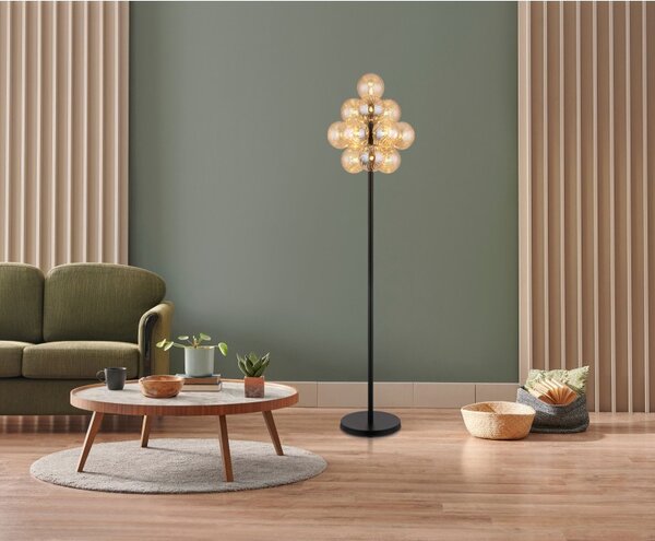 Globo 56146S LED stojací lampa CONOR integrovaný LED zdroj | s vypínačem | černá