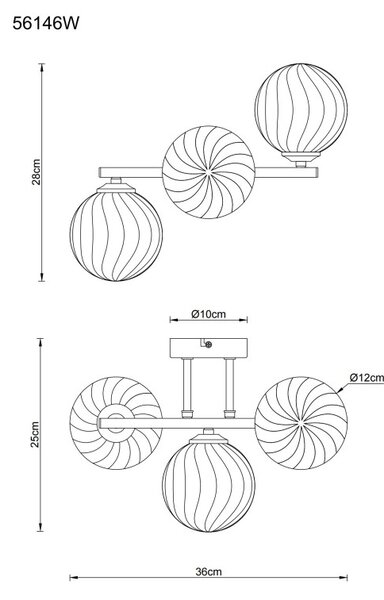 Globo 56146W LED nástěnné svítidlo CONOR integrovaný LED zdroj | černá