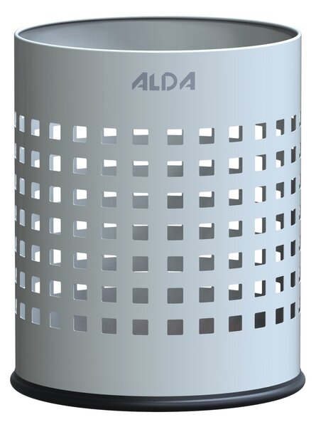 Alda Odpadkový koš Officer 7 l, děrovaný, lakovaná ocel, bílá