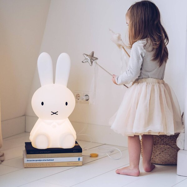 Mr Maria Miffy dětská lampa Star Light, 50 cm, stmívatelný, Bílá / opál, Dětský pokoj, Plast