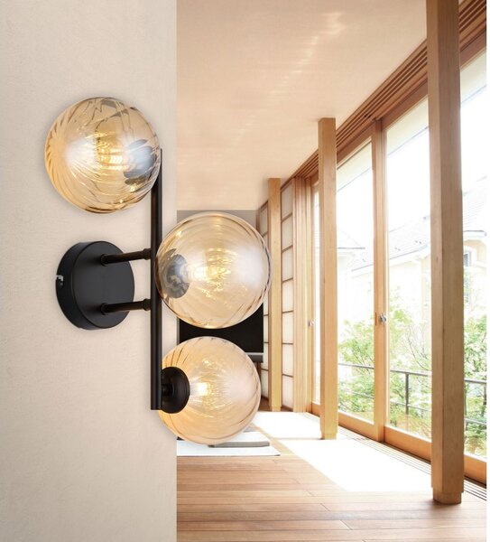 Globo 56146W LED nástěnné svítidlo CONOR integrovaný LED zdroj | černá