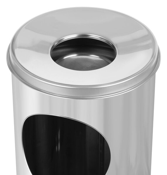 Alda Odpadkový koš s popleníkem Cigarette Pillar 15l, nerez ocel, lesklá