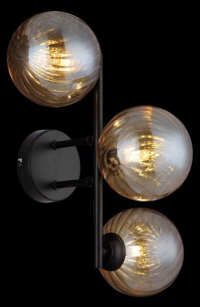 Globo 56146W LED nástěnné svítidlo CONOR integrovaný LED zdroj | černá
