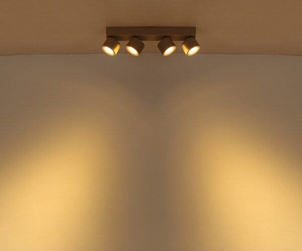 Globo 56961-4S LED bodové stropní svítidlo RAE | 6W integrovaný LED zdroj | 480lm | 3000K | béžová