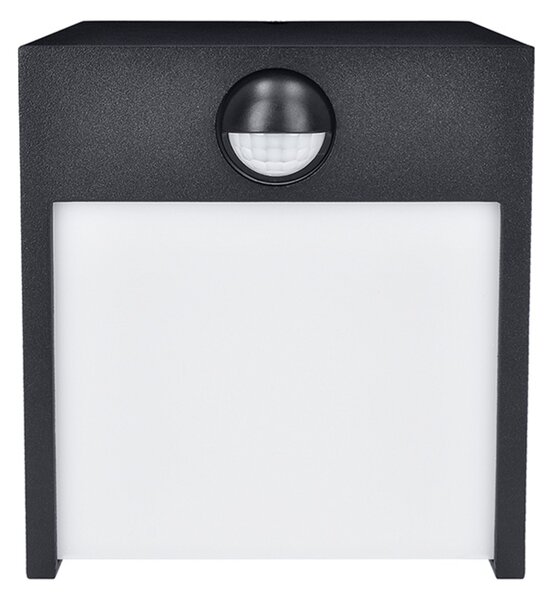 Solight LED venkovní nástěnné osvětlení Terni, 12W, 560lm, 3000K, PIR sensor WO813