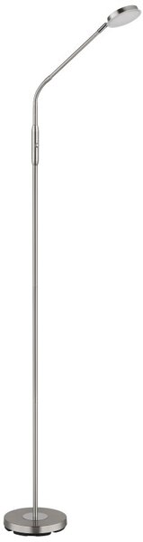 Globo 58504SN LED stojací lampa SILVIO | 6.5W integrovaný LED zdroj | 350lm | 2700/3350/4000K | s vypínačem | chrom