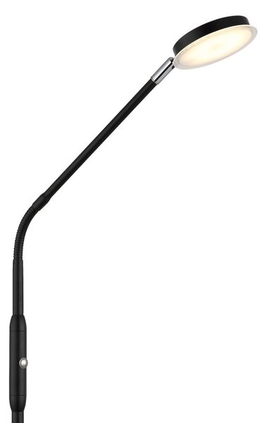 Globo 58504SS LED stojací lampa SILVIO | 6.5W integrovaný LED zdroj | 350lm | 2700/3350/4000K | s vypínačem | černá