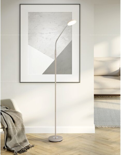 Globo 58504SSA LED stojací lampa SILVIO | 6.5W integrovaný LED zdroj | 350lm | 2700/3350/4000K | s vypínačem | béžová