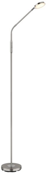 Globo 58504SN LED stojací lampa SILVIO | 6.5W integrovaný LED zdroj | 350lm | 2700/3350/4000K | s vypínačem | chrom