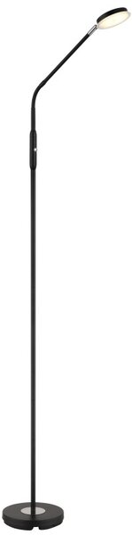 Globo 58504SS LED stojací lampa SILVIO | 6.5W integrovaný LED zdroj | 350lm | 2700/3350/4000K | s vypínačem | černá
