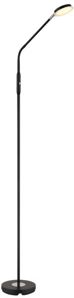 Globo 58504SS LED stojací lampa SILVIO | 6.5W integrovaný LED zdroj | 350lm | 2700/3350/4000K | s vypínačem | černá