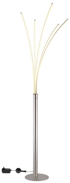 Globo 59229N LED stojací lampa BIZZY | 36W integrovaný LED zdroj | 1350lm | 3000K | s vypínačem | chrom