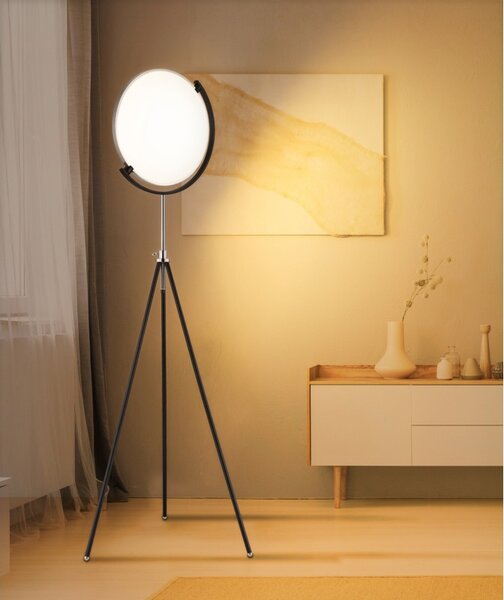 Globo 59095 LED stojací lampa MIRO | 24W integrovaný LED zdroj | 1560lm | 2700-6500K | s vypínačem | černá