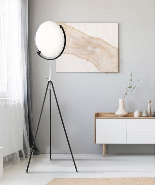 Globo 59095 LED stojací lampa MIRO | 24W integrovaný LED zdroj | 1560lm | 2700-6500K | s vypínačem | černá