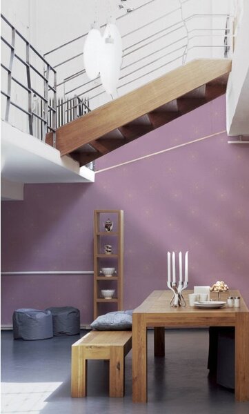 A.S. Création | Vliesová tapeta na zeď Trendwall 36784-2 | 0,53 x 10,05 m | fialová, zlatá