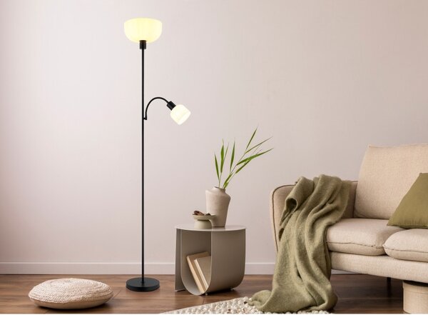 Globo 59947B stojací lampa HINTON E27 | s vypínačem | černá
