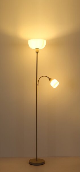 Globo 59947S stojací lampa HINTON E27 | s vypínačem | béžová