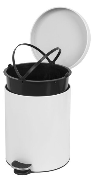 Alda Pedálový odpadkový koš Freedom Fresh 5 l, lakovaná ocel, bílá