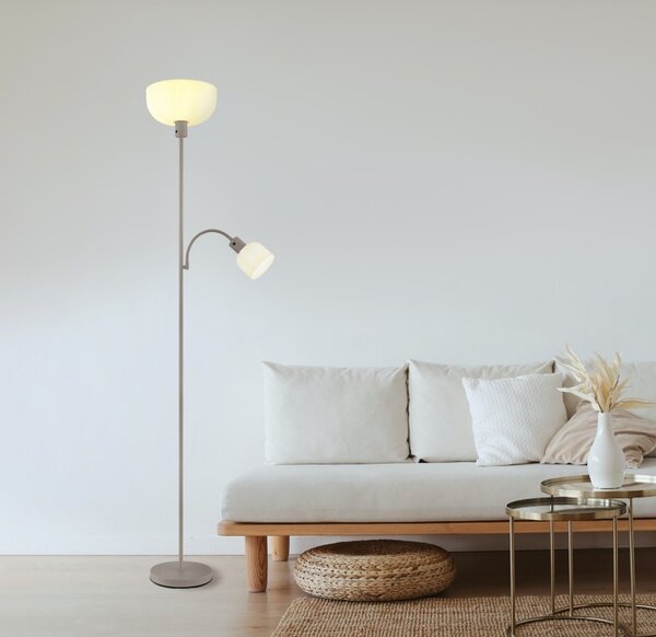 Globo 59947S stojací lampa HINTON E27 | s vypínačem | béžová