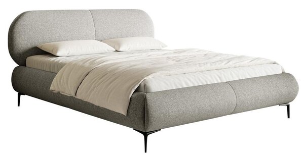 Manželská postel 140 cm Octave 140B (s roštem) (šedá + černá)