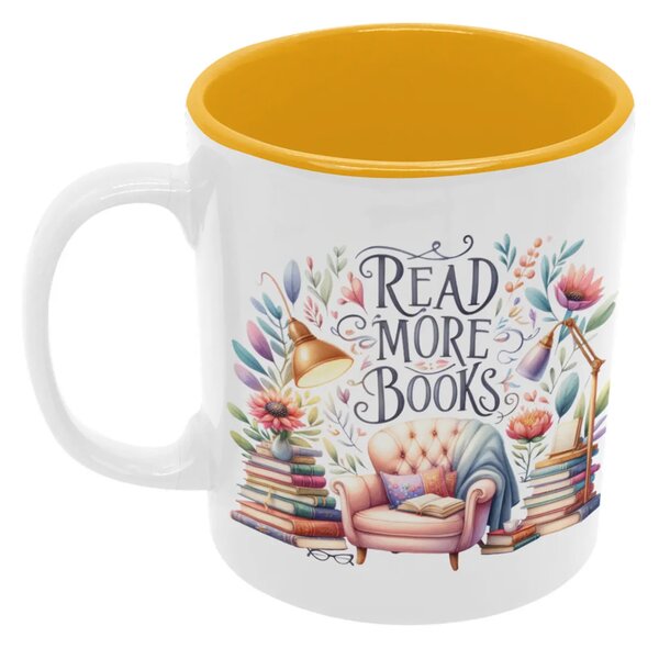 Read More Books #1 | keramický hrnek 330ml, různé barvy - Růžová světlá