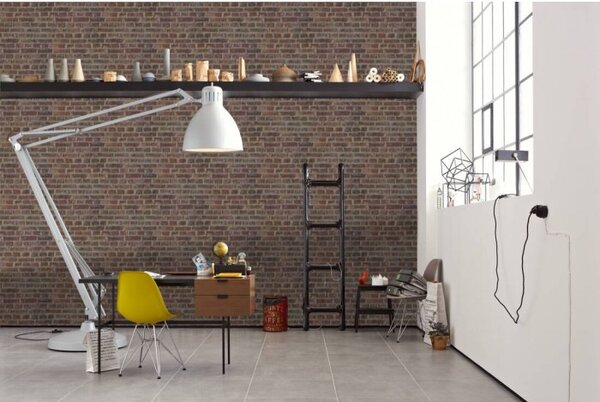A.S. Création | Vliesová tapeta na zeď Trendwall 37161-1 | 0,53 x 10,05 m | červená, černá, hnědá