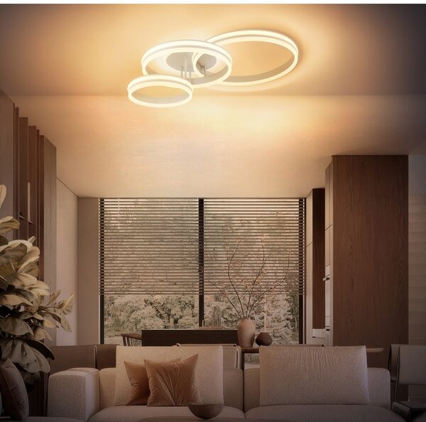 Globo 67260-72SA LED přisazené stropní svítidlo RUBIO | 72W integrovaný LED zdroj | 3720lm | 3000K | béžová