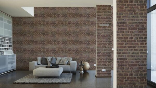 A.S. Création | Vliesová tapeta na zeď Trendwall 37161-1 | 0,53 x 10,05 m | červená, černá, hnědá