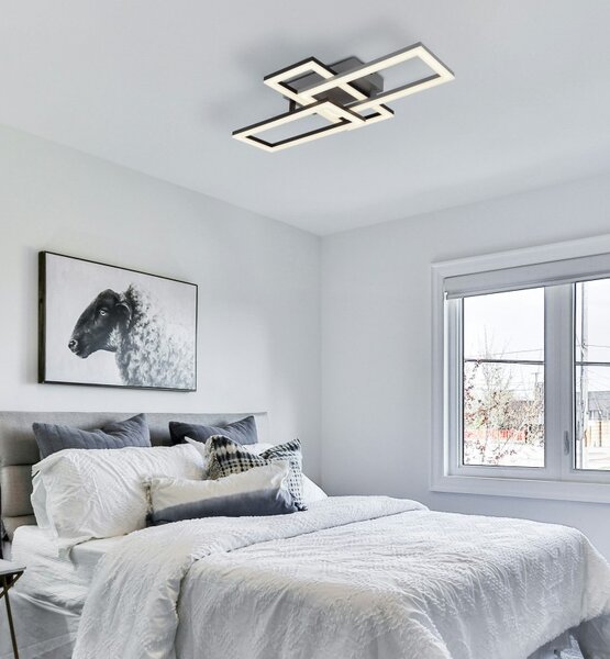 Globo 67328-24OC LED přisazené stropní svítidlo SAPENA | 24W integrovaný LED zdroj | 1800lm | 4000K | černá