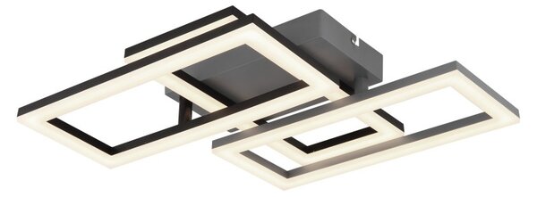 Globo 67328-24OC LED přisazené stropní svítidlo SAPENA | 24W integrovaný LED zdroj | 1800lm | 4000K | černá