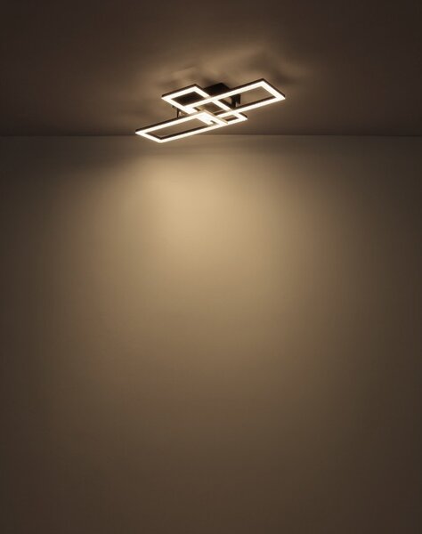 Globo 67328-24OC LED přisazené stropní svítidlo SAPENA | 24W integrovaný LED zdroj | 1800lm | 4000K | černá