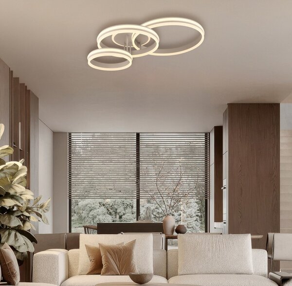 Globo 67260-72SA LED přisazené stropní svítidlo RUBIO | 72W integrovaný LED zdroj | 3720lm | 3000K | béžová